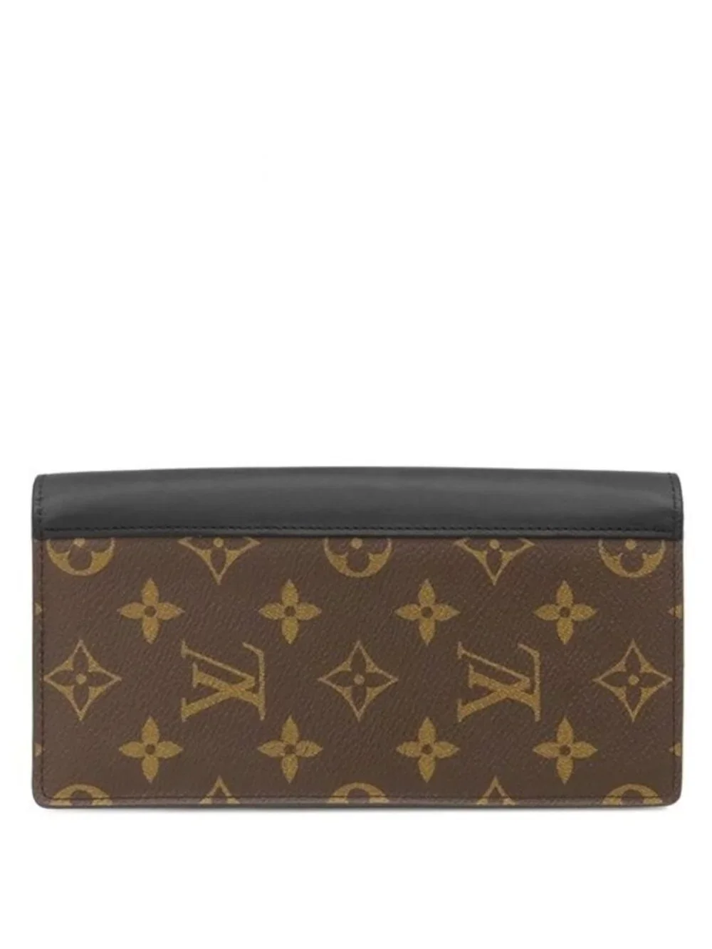 Louis Vuitton Wallet Portefeuille Brazza Monogram Macassar Silver Brown Black